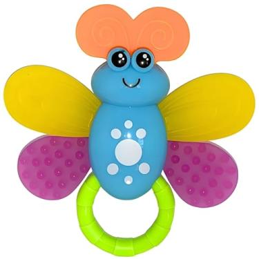 Imagem de Chocalho Infantil Animal Borboleta Mordedor Divertido Bebe Livre BPA Castela