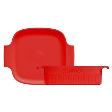 Imagem de Travessa Refratária Quadrada Germer com Asa 21x21 cm Vermelho