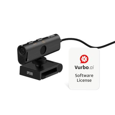 Imagem de IPEVO Webcam VurboCam 4K Vurbo.ai, câmera USB Ultra HD de 13 MP para PC/Mac, notas de reunião de IA, tradução em tempo real, microfone com redução de ruído, plug-and-play para zoom, equipes