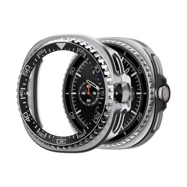 Imagem de Spigen Bezel Tune Pro (mergulhador) projetado para Samsung Galaxy Watch 8 Classic 46 mm protetor de anel bisel com capa (2025) - Preto