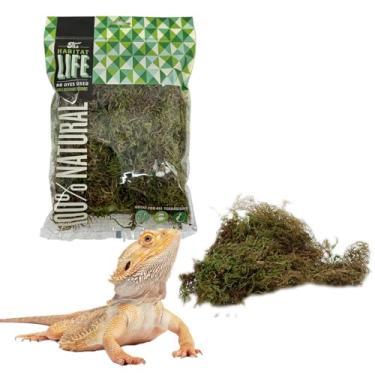 Imagem de Quality Growers - The Habitat Life - Musgo decorativo natural - para terrários de répteis, anfíbios e invertebrados - controle de umidade - aparência e sensação naturais - superfície macia - sem