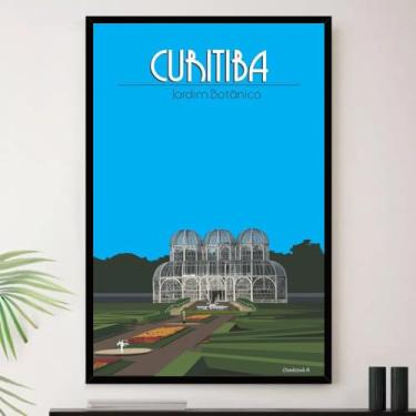 Imagem de Genérico, Quadro Curitiba Jd Botanico Desenho Decorativo A4 23x33cm