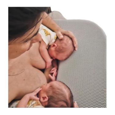 Imagem de Almofada Amamentacao Gemeos Grande Gemelar - Cinza