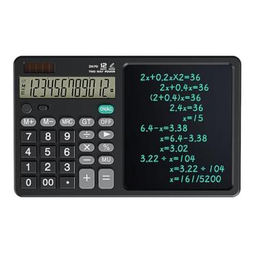 Imagem de Calculadora de mesa com bloco de notas para tablet de 17 polegadas, tela grande de 12 dígitos, para casa, escritório, negócios