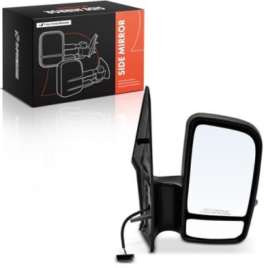 Imagem de A-Premium Espelho retrovisor manual do lado do passageiro - compatível com Dodge Sprinter 2500 2007 2008 2009 - Espelho retrovisor externo externo preto não aquecido dobrável manual texturizado com