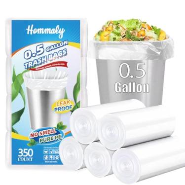 Imagem de 350 peças de mini sacos de lixo transparentes, pequenos sacos de lixo fortes, pequenos sacos de plástico para lixeira de mesa, minúsculos forros de lixeira de banheiro, mini sacos para forro de cesto
