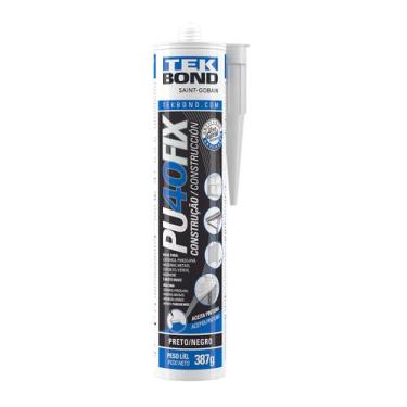 Imagem de Selante Poliuretano Cola PU 40 Fix Preto Tekbond 387g 280ml