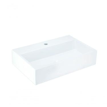 Imagem de Cuba De Apoio Banheiro Esmeralda Pedra 60x40cm Branco Standard