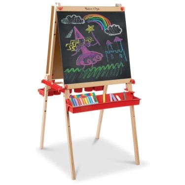 Imagem de Lousa Infantil com Cavalete, Quadro Negro ou Magnético e Apagador para Crianças Acima de 3 Anos, Melissa & Doug