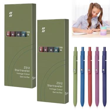 Imagem de Febher Canetas Zenith Zs12 Star Traveler, secam rapidamente, Zennyth Zs12 Startraveler Aurora Accent caneta de tinta de gel, aderência macia reduz a fadiga das mãos, canetas de gel Zenith escrita