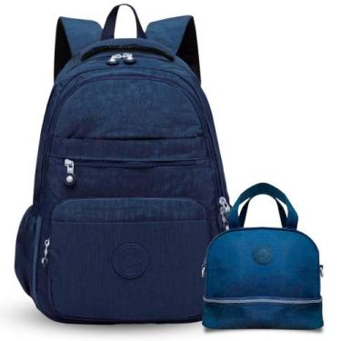 Imagem de Kit Bolsa Lancheira Feminina Transversal Termica E mochila Presente Lu