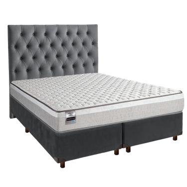 Imagem de Kit Cabeceira + Cama Box + Colchão Queen Molas Ensacadas Hanover Inducol