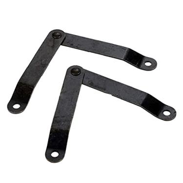 Imagem de 2 peças de dobradiças de suporte de tampa de bronze antigo, caixa de madeira, móveis, armário, porta, armário, dobradiças, tampas 65 x 10 mm