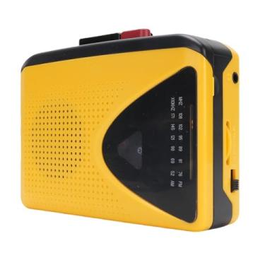Imagem de Zopsc Leitor de Cassetes retrô Com Rádio AM FM, Função de Gravação, Suporte para Alto-falante Bluetooth, Microfone e Alto-falante Embutidos, Design Portátil, Construção Em ABS à Prova