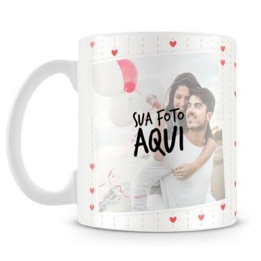 Imagem de Caneca Personalizada Corações com 2 Fotos de Alta Qualidade - Amo Cane