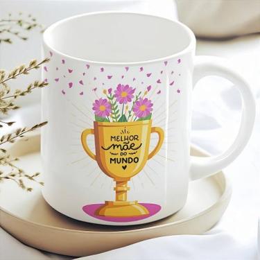 Imagem de Caneca Troféu Melhor Mãe do Mundo - Porcelana Personalizada - Amo Cane