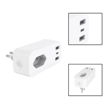 Imagem de Tomada Inteligente 16A Com Entradas Usb E Usb-C