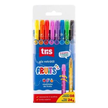 Imagem de Tris Giz De Cera Retrátil Fruits 8 Cores