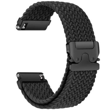Imagem de Pulseiras femininas de nylon trançado para Garmin Venu 3S 2S/Vivoactive 4S/Vivomove 3S/Forerunner 255S 265S 265S de 18 mm com fivela magnética/paraquedas para Huawei Watch Gt 5/4 de 41 mm