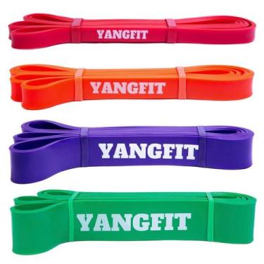 Imagem de Kit Super Band Extensor Elástico 4 Intensidades Yangfit