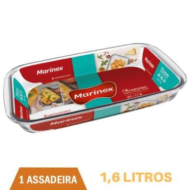 Imagem de Travessa Retangular Vidro 1,6L  Assados Doces Torta Marinex - NADIR FI