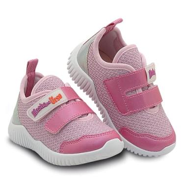 Imagem de Tênis Menina Infantil Pé com Pé Masha Rosa BB/Cru Com Fechamento Prático (Rosa, BR, Criança de 4 a 8 anos, Numérico, 26)
