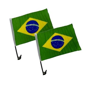 Imagem de Kit 2 Bandeiras Do Brasil Para Carro - UD25