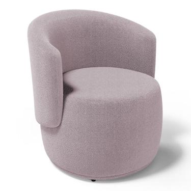 Imagem de Poltrona Decorativa Aisha Orgânica Bouclê Rosê - Desk Design