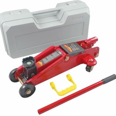 Imagem de Macaco Hidráulico Tipo Jacaré, Vermelho, Capacidades, com Maleta de Transporte, para Oficina e Garagem