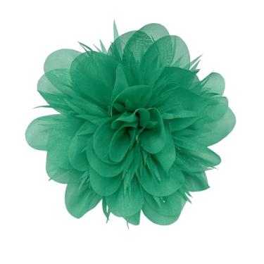 Imagem de Broche de flor de tecido sedoso grande de 14 cm/5,5" para mulheres meninas delicadas peônia camélia broches bico de pato jacaré grampos de cabelo presilhas de cabelo florais acessórios de fantasia de