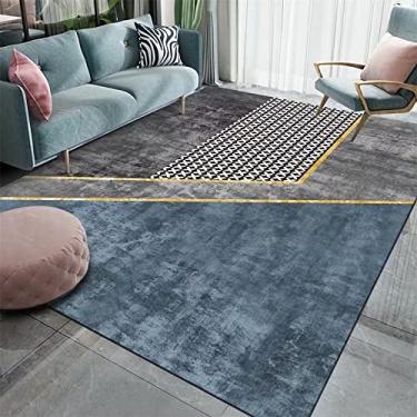 Imagem de ZDJZMGZ Tapetes de exterior para pátio tapete de pátio cinzento azul padrão geométrico tapete de cozinha tapetes de jogo para adequado para decoração de casa 60 x 90 cm, azul 170 x 240 cm (67 x 94