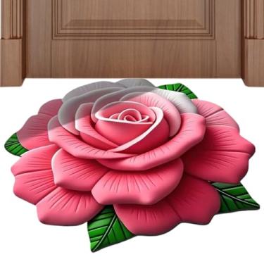 Imagem de Tapetes de banho - Tapete de flores para banheiro | Tapete antiderrapante para casa, quarto, sala de estar, cozinha, banheira, chuveiro, banheiro