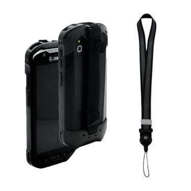 Imagem de Capa protetora para Zebra TC51 TC52 TC56 TC57 TC510K com alça de mão e alça de pescoço – capa de bota robusta compatível com scanners de código de barras portáteis Zebra (preto)