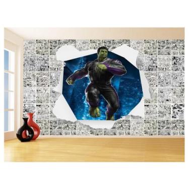 Imagem de Papel De Parede 3D Heróis Página Quadrinhos Hq 3,5M Nhma175 - Você Dec