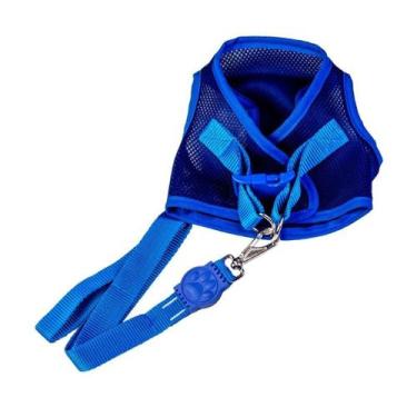 Imagem de Colete Peitoral - Aerado Com tiras autocolantes Azul Pp - Nicapet