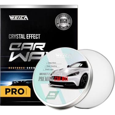 Imagem de WEICA Cera de carro para carros leves e metálicos | branca, prata, pérola | carnaúba antiamarelamento | contas de água a 90° e escudo UV