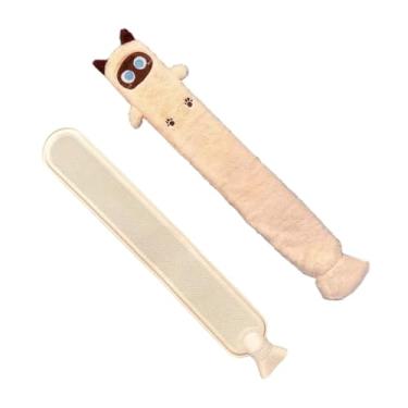 Imagem de Garrafa de Água Quente - Saco Térmico 1 Litro Formato Longo de Gato Compressa Quente | Térmica - Para Casa Viagem Trabalho Ar Livre Acampamento E Sono