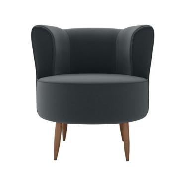 Imagem de Poltrona Decorativa Moderna Matrix Savana, Chumbo