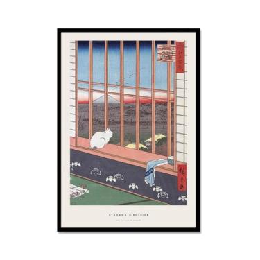 Imagem de Pôster Hasui Kawase Ohara Koson Impressões Katsushika Hokusai Pintura em Tela Onda Japonesa Arte de Parede Hiroshige Imagens para Decoração de Casa (SKU12,12 x 45,7 cm = (30 x 45 cm), Moldura de metal