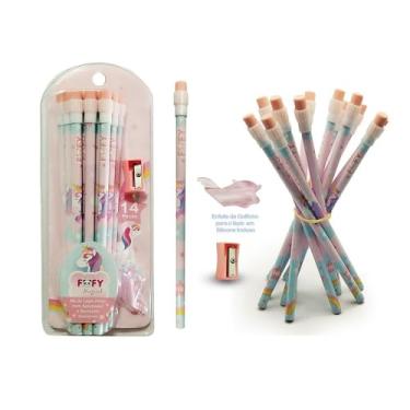 Imagem de Kit de Lápis Preto . Apontador Unicórnio Ff5511 - Fofy