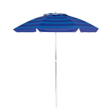 Imagem de Guarda Sol Azul 2,4m Mor Ajuste Articulado Praia Piscina