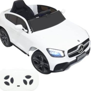 Imagem de Carro Elétrico Infantil Bateria 6V/12V Recarregável, Branco, Controle Remoto, LED, USB, 105x68x43 cm, 3+ Anos