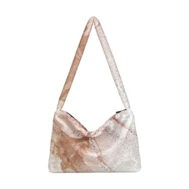 Imagem de Bolsas de ombro femininas abstratas em aquarela pastel, bolsa de ombro média, bolsas de outono, Aquarela pastel abstrata, One Size