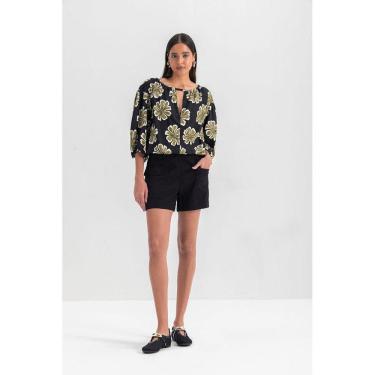 Imagem de Shorts Feminino Em Alfaiataria Essendi Preto