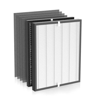 Imagem de PureAlis Filtro de substituição 3000 compatível com purificador de ar Air Doctor AD3000 – 1 filtro premium, 1 filtro de carbono e 4 pré-filtros – Compare com a peça # ADF3001 ADF3002 ADF3003 ADF3010