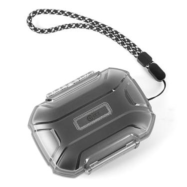 Imagem de CCZ Taichi Capa IEM portátil, resistente à água, caixa rígida de armazenamento de fones de ouvido para fones de ouvido compatível com Moondrop CHU II, KZ ZS10 PRO (escuro)