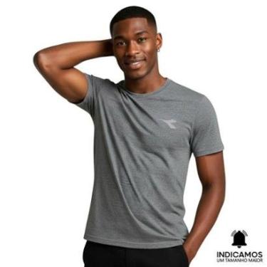 Imagem de Camiseta Diadora Small Logo EXC Masculina - Cinza Claro GG-Masculino