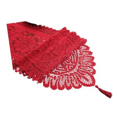 Imagem de Ｂｅｓｇａ Caminho de mesa de renda, toalha de mesa moderna e reutilizável para festas em estilo campestre, banquetes e decoração sazonal.