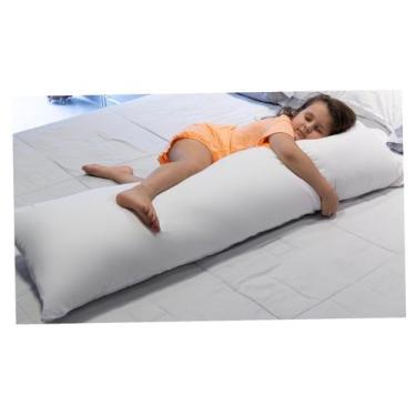 Imagem de Travesseiro de corpo xuxão body pillow com fronha de zíper - cor branc
