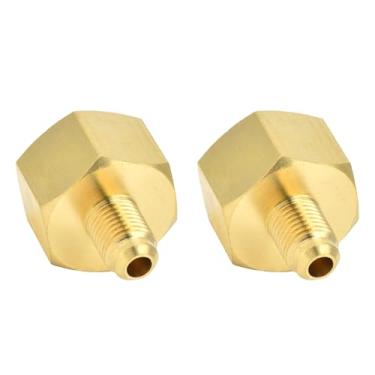 Imagem de TOPINCN Adaptador de Carregamento de Refrigerante de Latão W21 a 1/4 SAE, Conector Conversor de Refrigerante HVAC para Acessórios de Adaptador de Bomba de Vácuo R32 R134a R407a